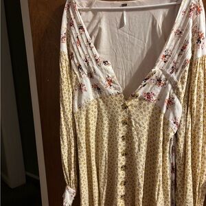 Free People Cream Blouse